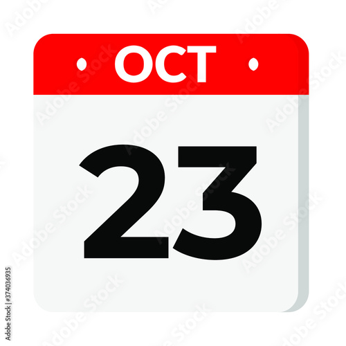 23 October calendar icon