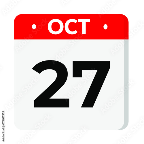 27 October calendar icon