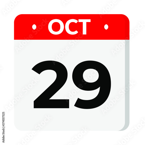 29 October calendar icon