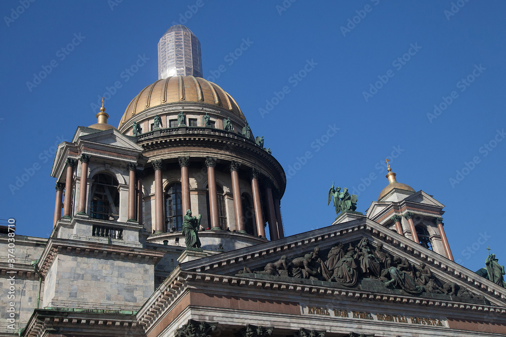 The dome of St. Isaac's Cathedral The dome of St. Isaac's Cathedral