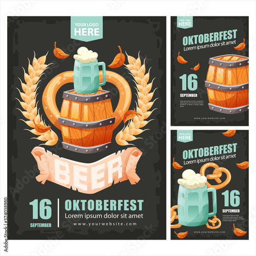 Wooden Beer Crate Oktoberfest Poster Design