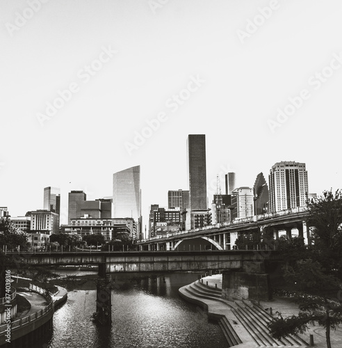 View of Downtown Houston Skyline in Texas