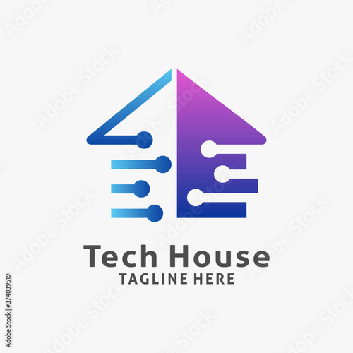 Tech house logo design