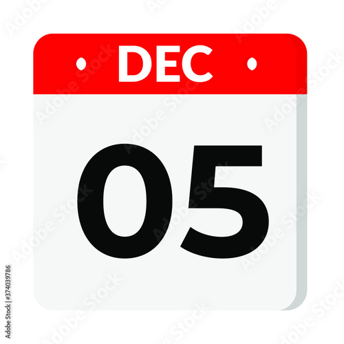 05 December calendar icon