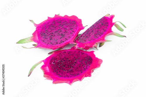 Dragon fruit isolated on white background.
