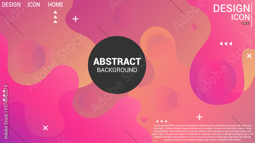 Colorful geometric background. Fluid shapes and Dynamic shapes composition. Modern abstract covers.