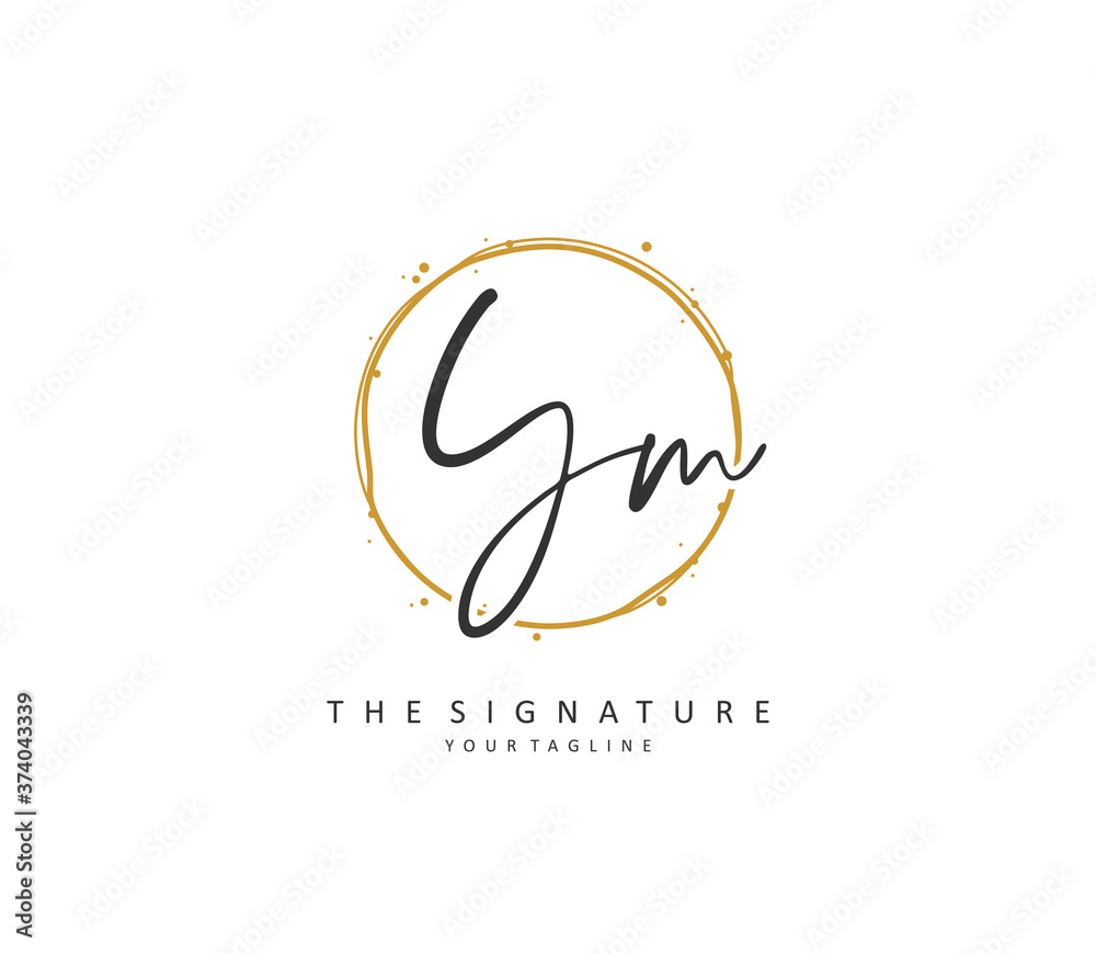 Y M YM Initial letter handwriting and signature logo. A concept handwriting initial logo with template element. Y M YM Initial letter handwriting and signature logo. A concept handwriting initial logo with template element.