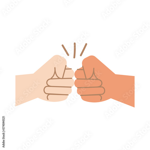 hands fists protests flat style icon