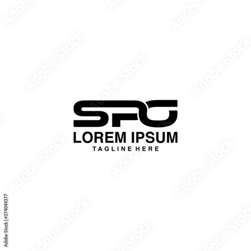 Modern logo, letter S P O. Vector illustration.
 photo