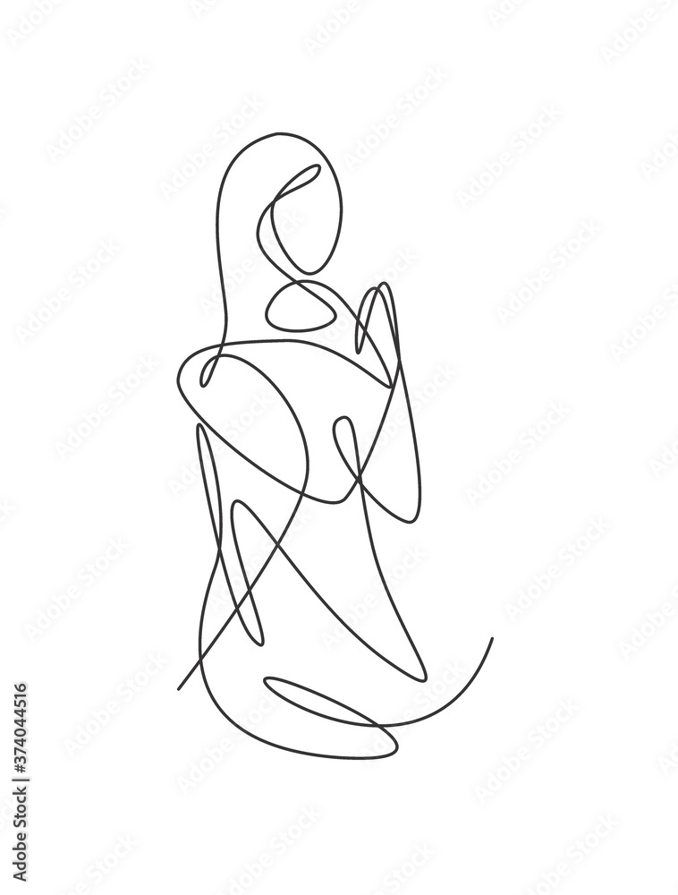 One single line drawing of minimalist beauty abstract body woman face portrait vector illustration. Print for fashion, t-shirt, logo, salon logo concept. Modern continuous line draw graphic design One single line drawing of minimalist beauty abstract body woman face portrait vector illustration. Print for fashion, t-shirt, logo, salon logo concept. Modern continuous line draw graphic design