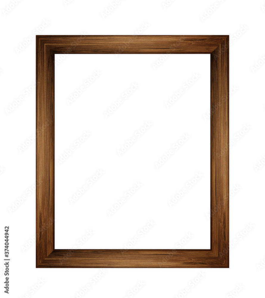 Classic wooden frame isolated on white background Classic wooden frame isolated on white background