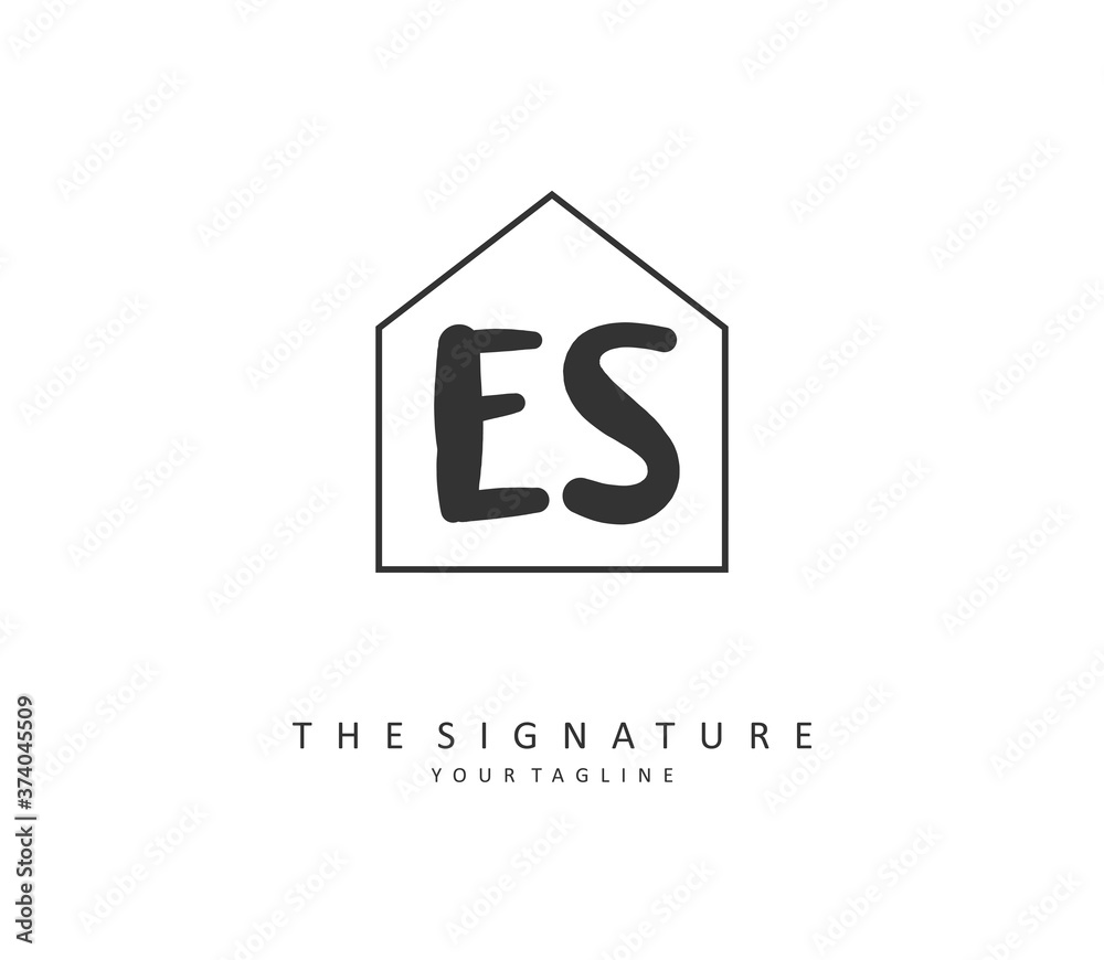 E S ES Initial letter handwriting and signature logo. A concept handwriting initial logo with template element. E S ES Initial letter handwriting and signature logo. A concept handwriting initial logo with template element.