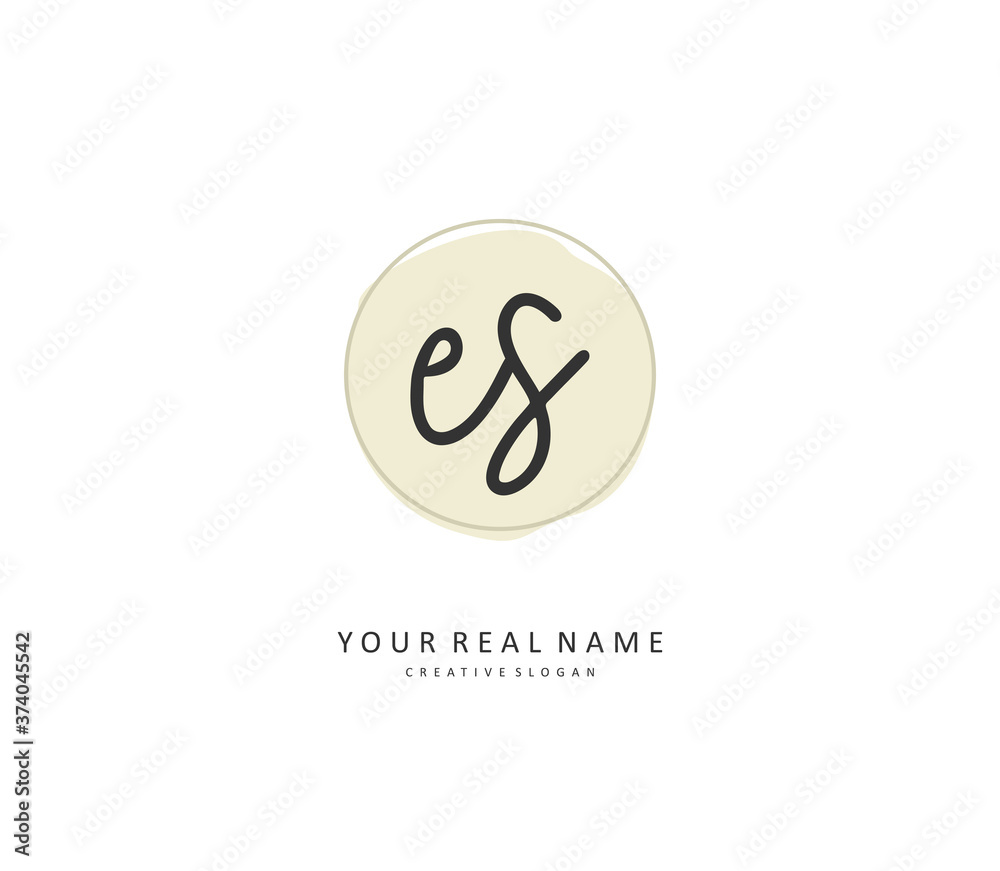 E S ES Initial letter handwriting and signature logo. A concept handwriting initial logo with template element. E S ES Initial letter handwriting and signature logo. A concept handwriting initial logo with template element.