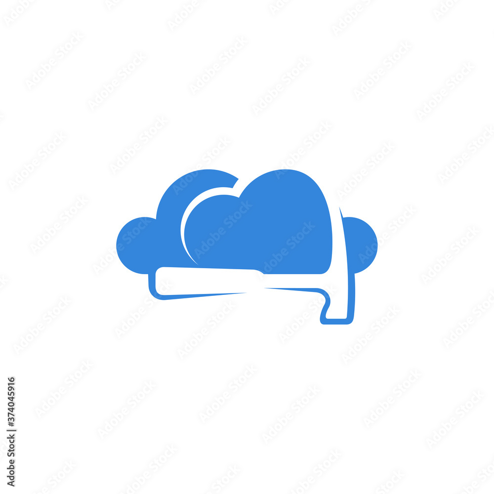 Mining logo template with Cloud. Stylish monochrome vector illustration. Mining logo template with Cloud. Stylish monochrome vector illustration.