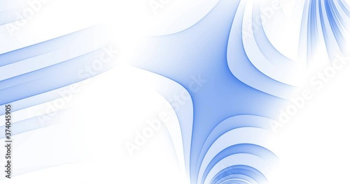 4k 3D animation of rows of colorful blue stripes. The motion background of the geometric pattern. 3D - rendering