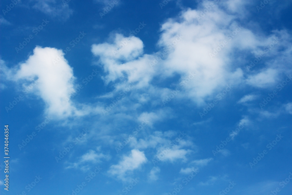 Blank sky surface with small clouds Blank sky surface with small clouds