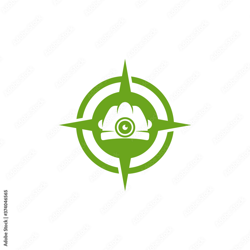Mining logo template with Compass concept. Stylish monochrome vector illustration. Mining logo template with Compass concept. Stylish monochrome vector illustration.