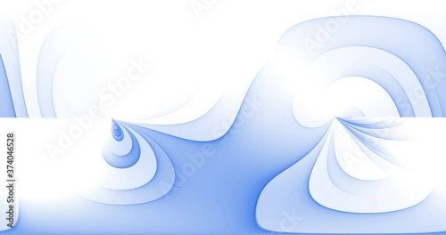 4k 3D animation of rows of colorful blue stripes. The motion background of the geometric pattern. 3D - rendering
