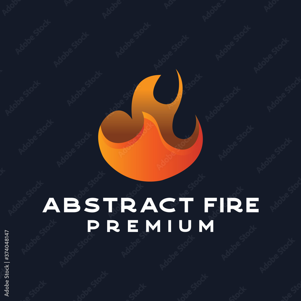 Abstract fire logo premium Abstract fire logo premium