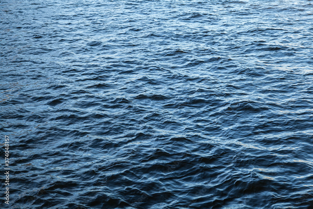 Fototapeta premium Blue water waves texture background