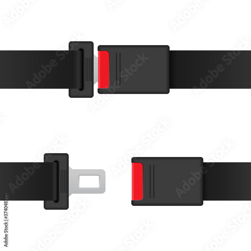 Car seatbelt vector design illustration isolated on white background 