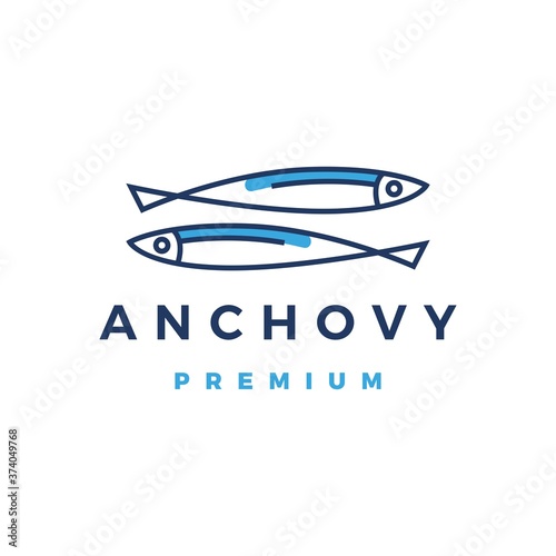 anchovy logo vector icon illustration