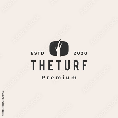turf hipster vintage logo vector icon illustration