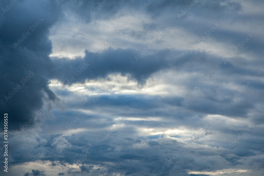 Stormy cloudy sky texture background