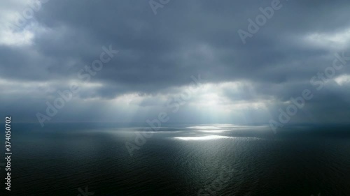 Wallpaper Mural Scenic seascape. Beautiful rays of sun breaking through the clouds over The Black sea. 4K Torontodigital.ca