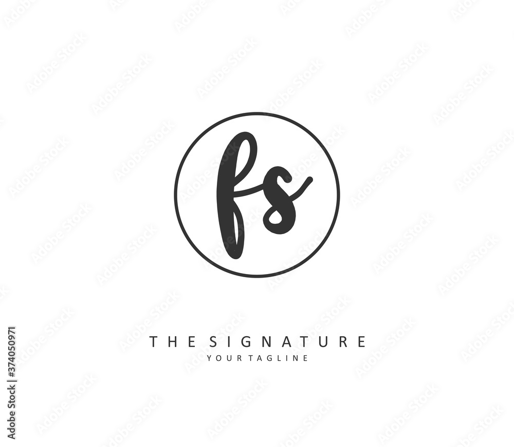 F S FS Initial letter handwriting and signature logo. A concept handwriting initial logo with template element. F S FS Initial letter handwriting and signature logo. A concept handwriting initial logo with template element.