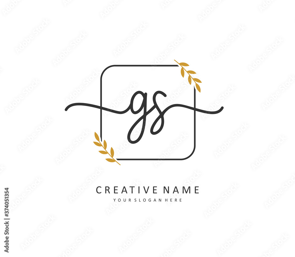 G S GS Initial letter handwriting and signature logo. A concept handwriting initial logo with template element. G S GS Initial letter handwriting and signature logo. A concept handwriting initial logo with template element.