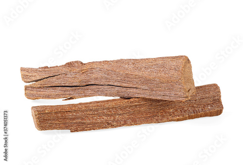 Sandalwood sticks isolated on a white background. Chandan or sandalwood.