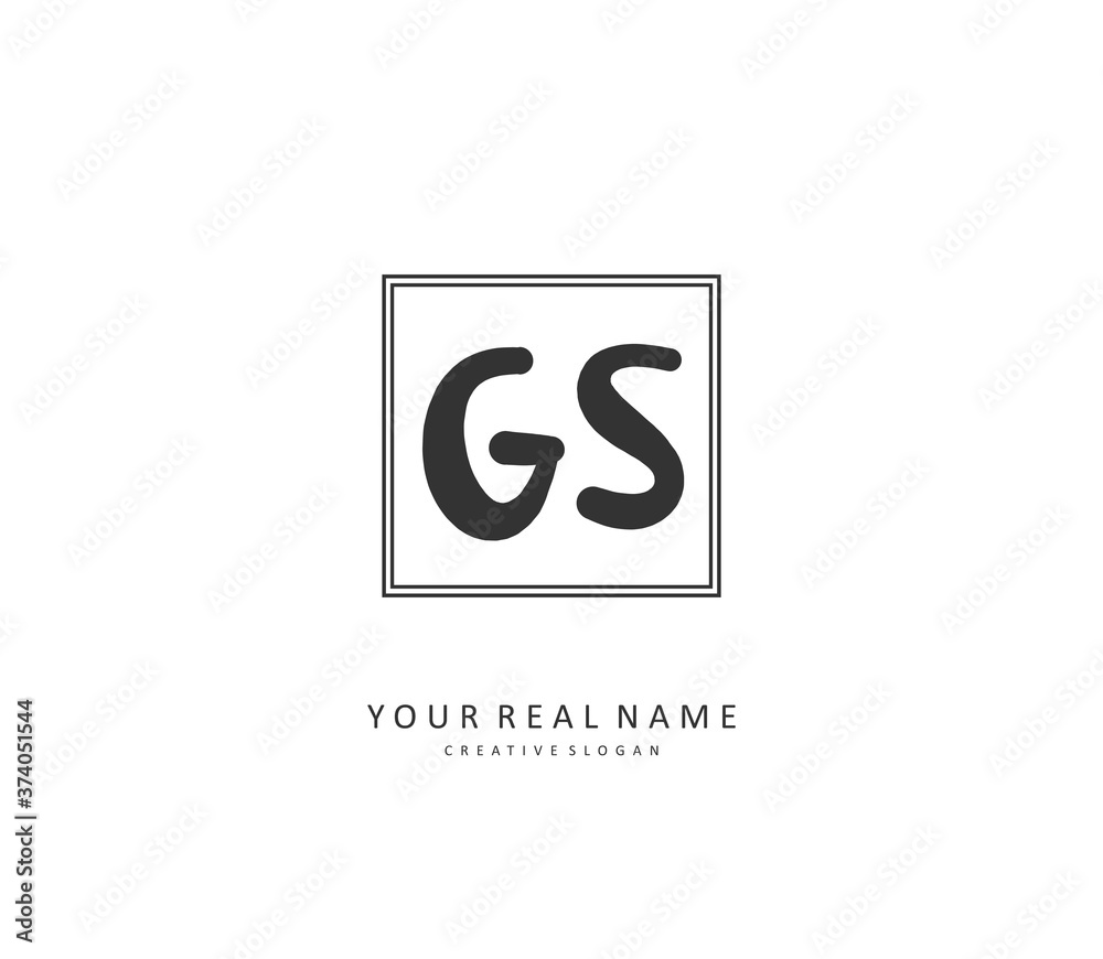 G S GS Initial letter handwriting and signature logo. A concept handwriting initial logo with template element. G S GS Initial letter handwriting and signature logo. A concept handwriting initial logo with template element.