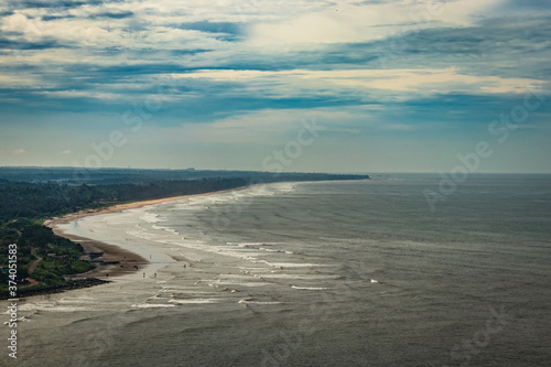 Fototapeta Naklejka Na Ścianę i Meble -  beach isolated in aerial shots with dramatic sky