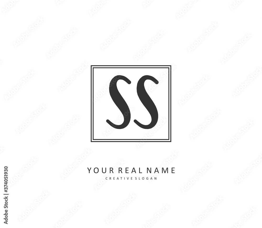 S SS Initial letter handwriting and signature logo. A concept handwriting initial logo with template element. S SS Initial letter handwriting and signature logo. A concept handwriting initial logo with template element.