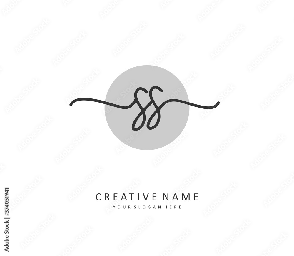 S SS Initial letter handwriting and signature logo. A concept handwriting initial logo with template element. S SS Initial letter handwriting and signature logo. A concept handwriting initial logo with template element.