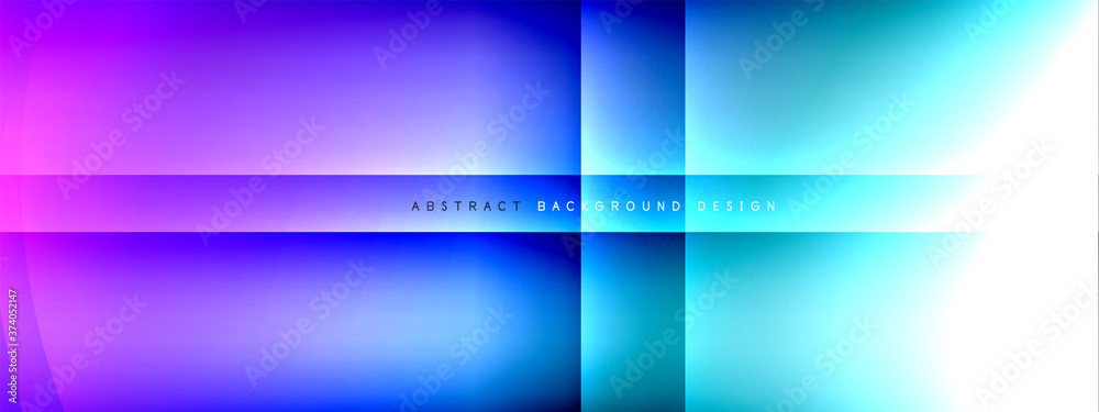 Fototapeta premium Vector abstract background - circle and cross on fluid gradient with shadows and light effects. Techno or business shiny design templates for text