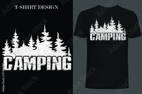 camping t-shirt design. vintage camping t-shirt design