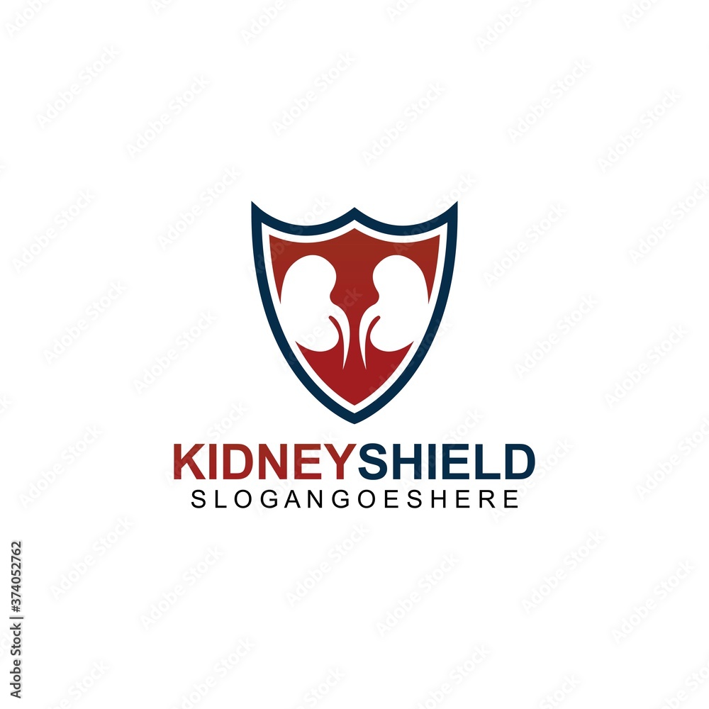 Kidney Shield Logo template design vector, emblem, design concept, creative symbol Kidney Shield Logo template design vector, emblem, design concept, creative symbol