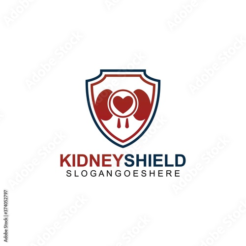 Free Download Kidney Shield Logo template design vector, emblem, design concept, creative symbol - GFXLoad