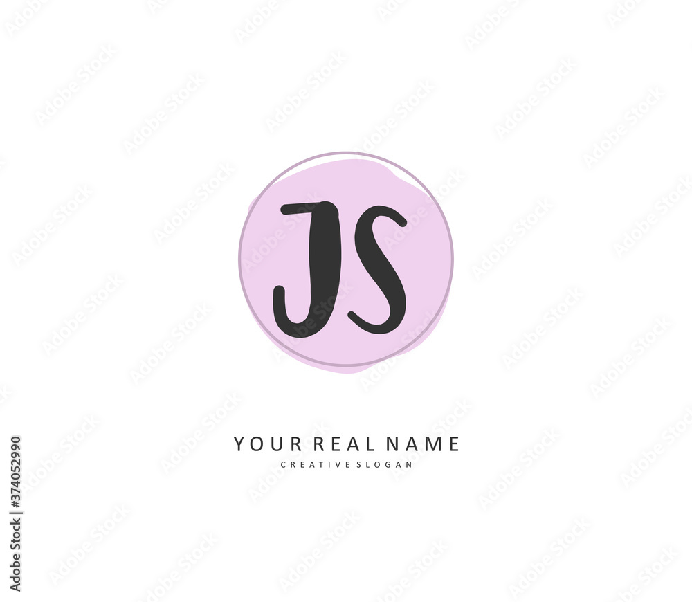 J S JS Initial letter handwriting and signature logo. A concept handwriting initial logo with template element. J S JS Initial letter handwriting and signature logo. A concept handwriting initial logo with template element.