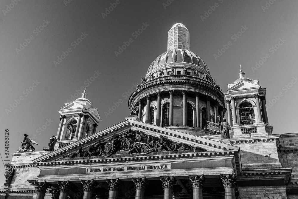 Saint Isaac's cathedral in winter time