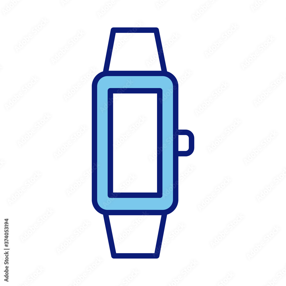 smartwatch device line and fill style icon smartwatch device line and fill style icon