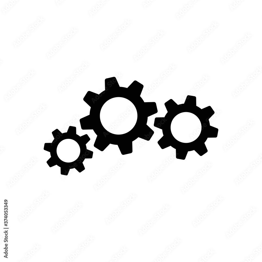Gear vector icon. Web design icon. Gears and cogs symbol. Cog wheels icon. Cogs circle illustration. Gear wheel logo. Vector EPS