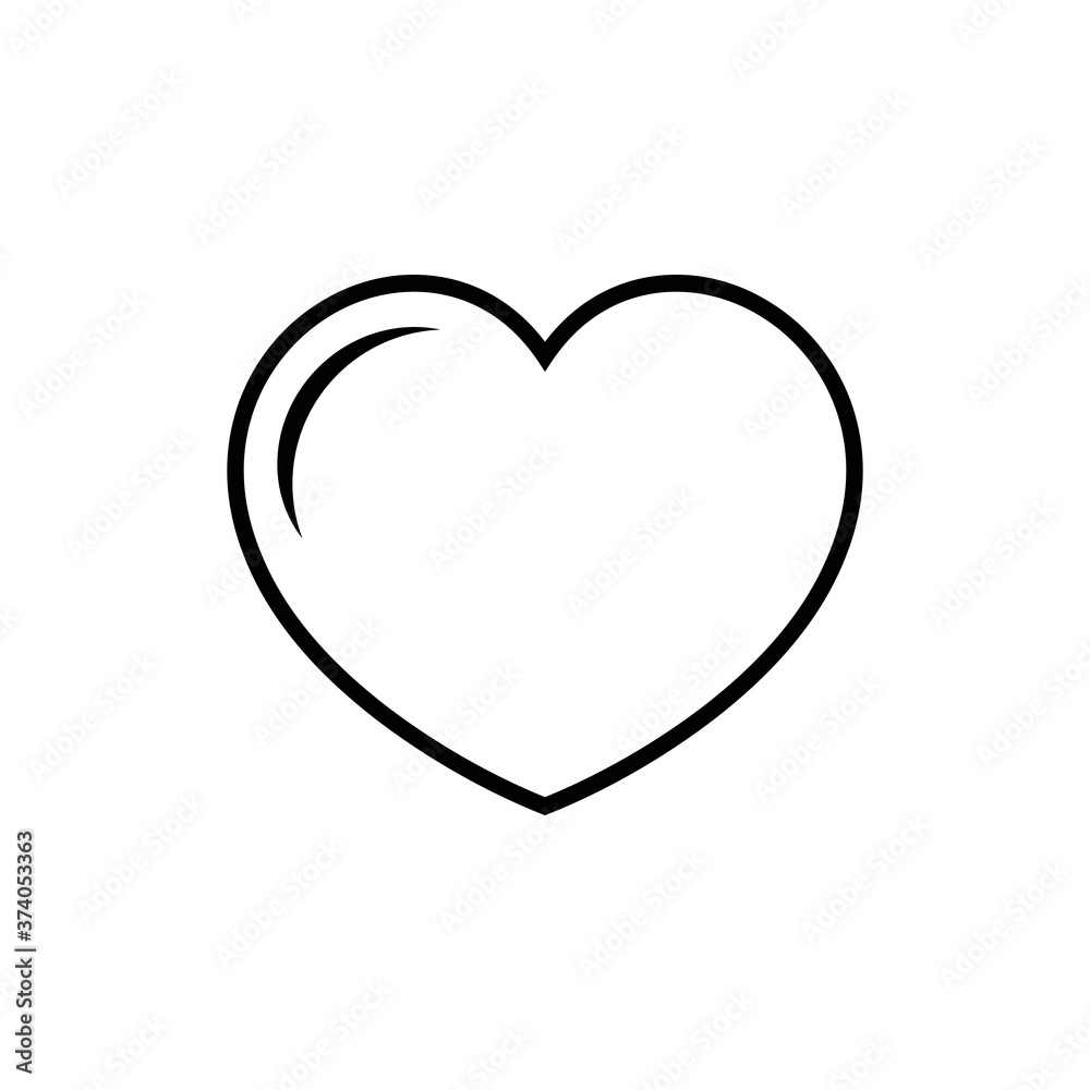 Heart vector icon, Symbol of Love and Valentine's Day. Social love heart icon. Heart icon - Perfect Love symbol. Vector EPS