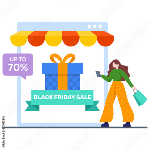 
Vector design of eshop, shopping website illustration design
