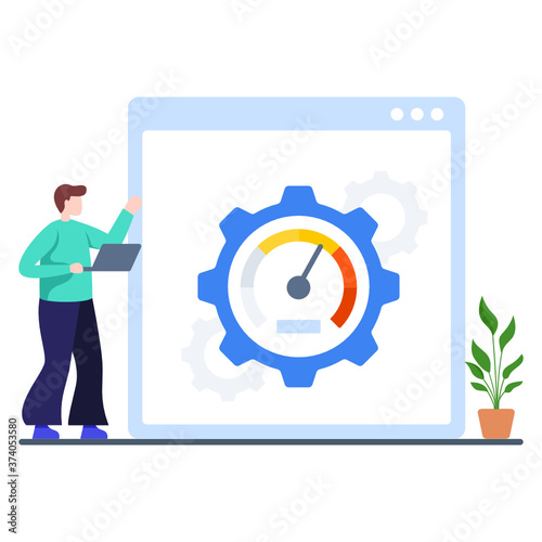 
Illustration of web performance, web productivity and efficiency 
