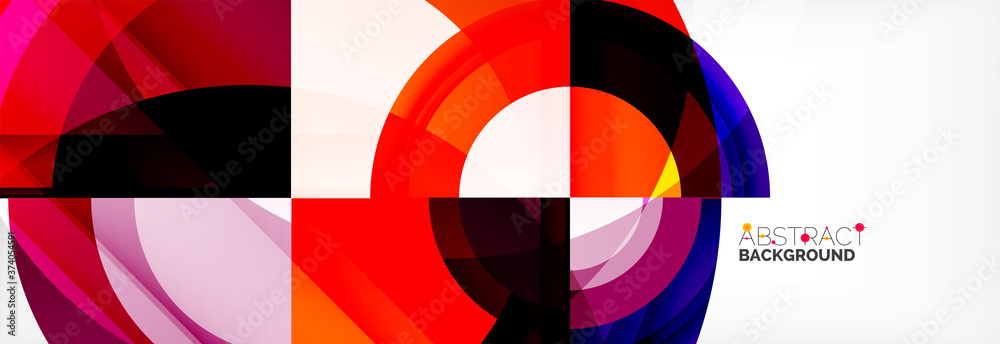 Round shapes, triangles and circles. Modern abstract background Round shapes, triangles and circles. Modern abstract background