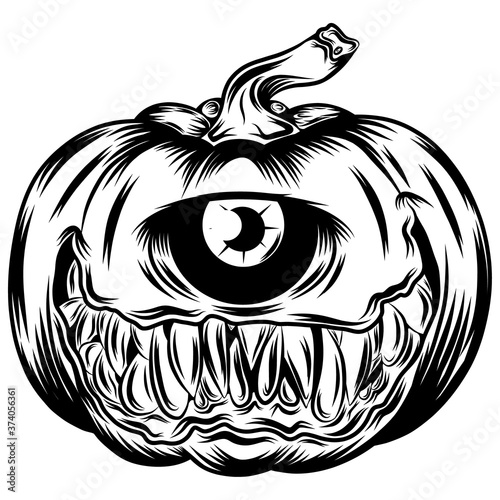 The scary pumpkins with the big one eye