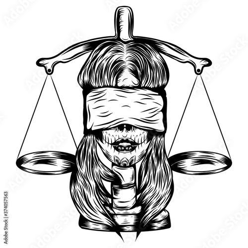 The blind women with the justice law